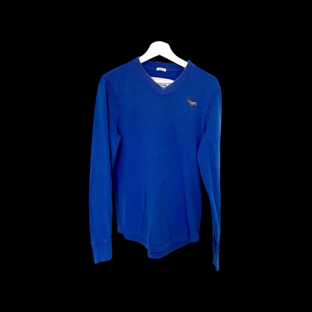 Abercrombie & Fitch Vintage 90s V Neck Long Sleeve Shirt Men's XXL Muscle Fit